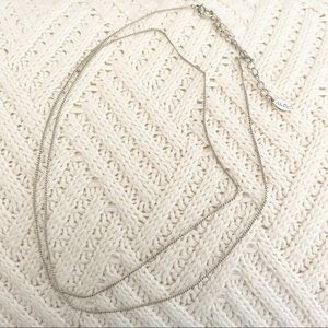 Aldo Silver Tone Long Chain Necklace